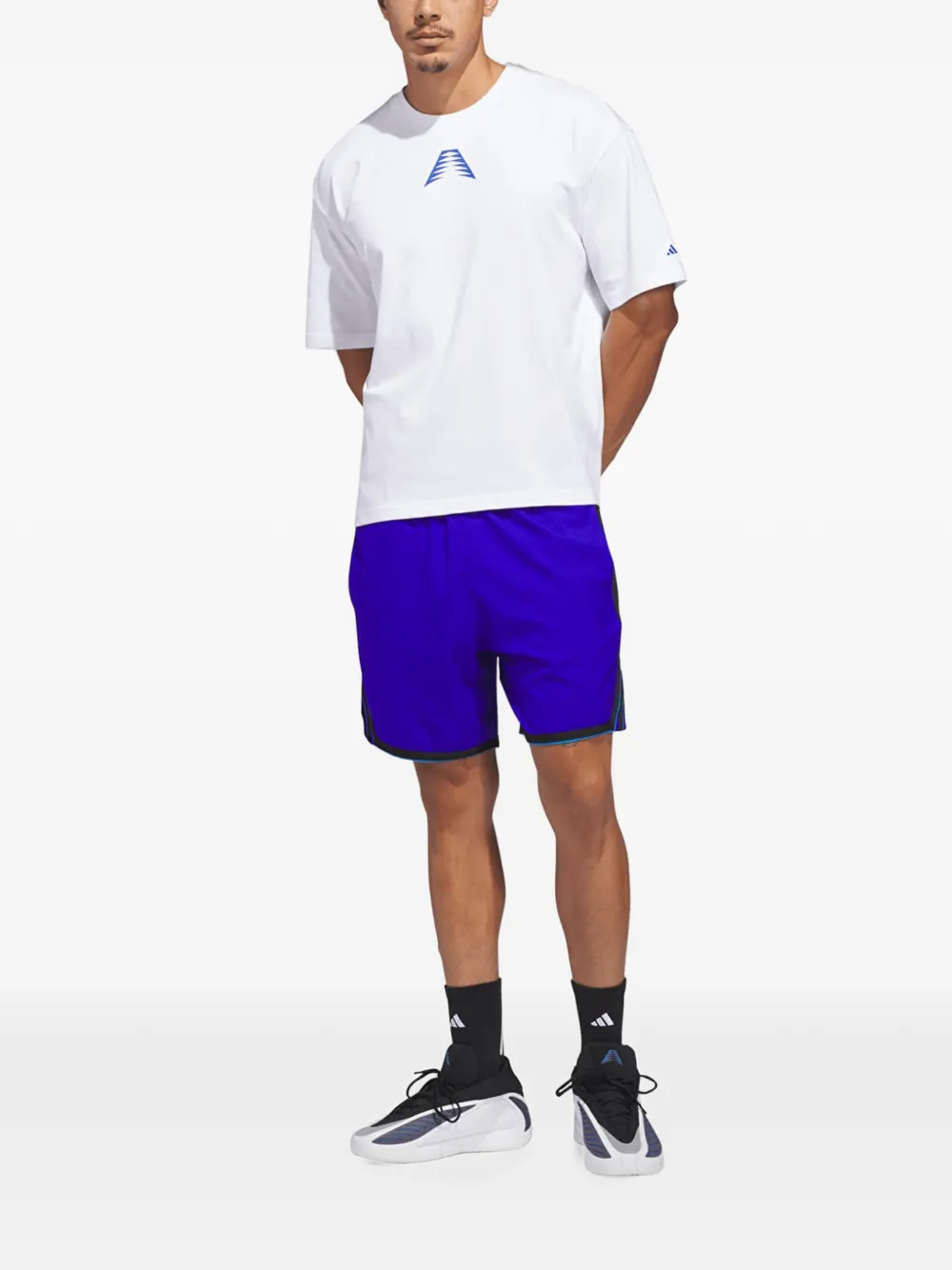 adidas Anthony Edwards Believe That graphic-print T-shirt Wit
