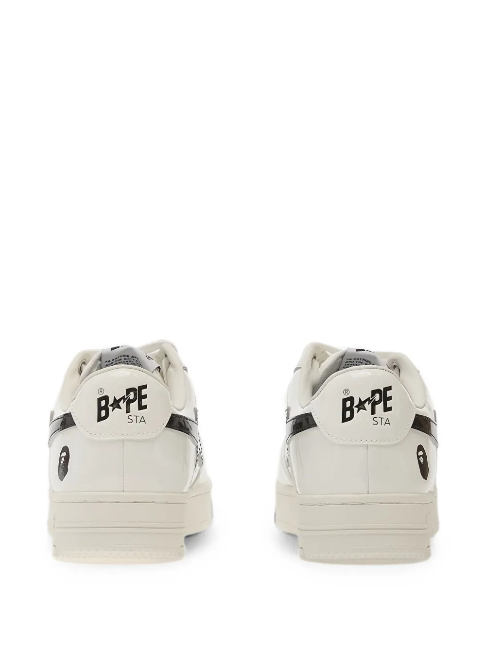 A BATHING APE Bape Sta patent-leather sneakers Wit