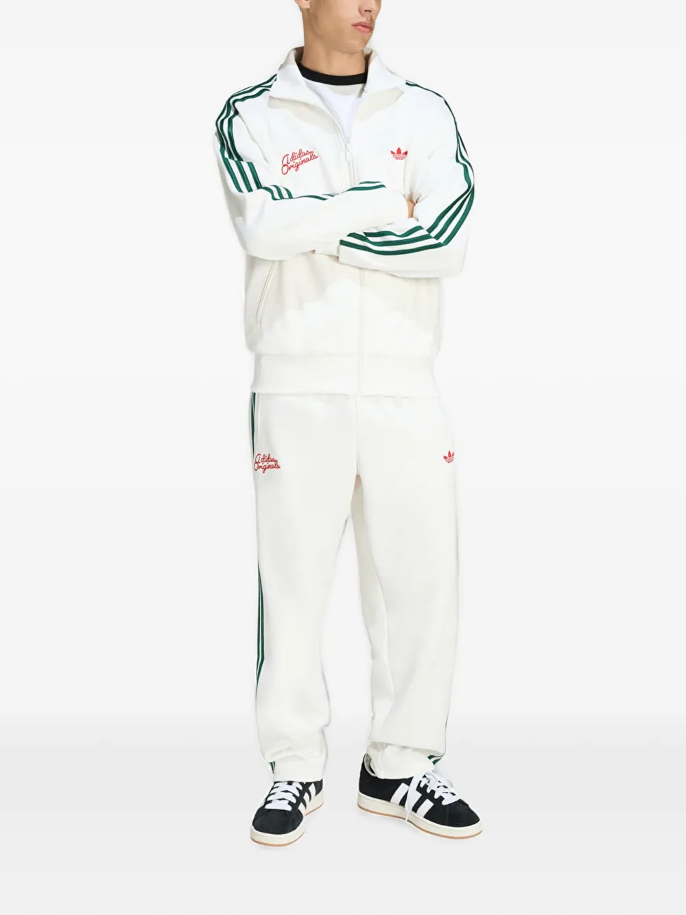 adidas Firebird side-stripe track pants Wit