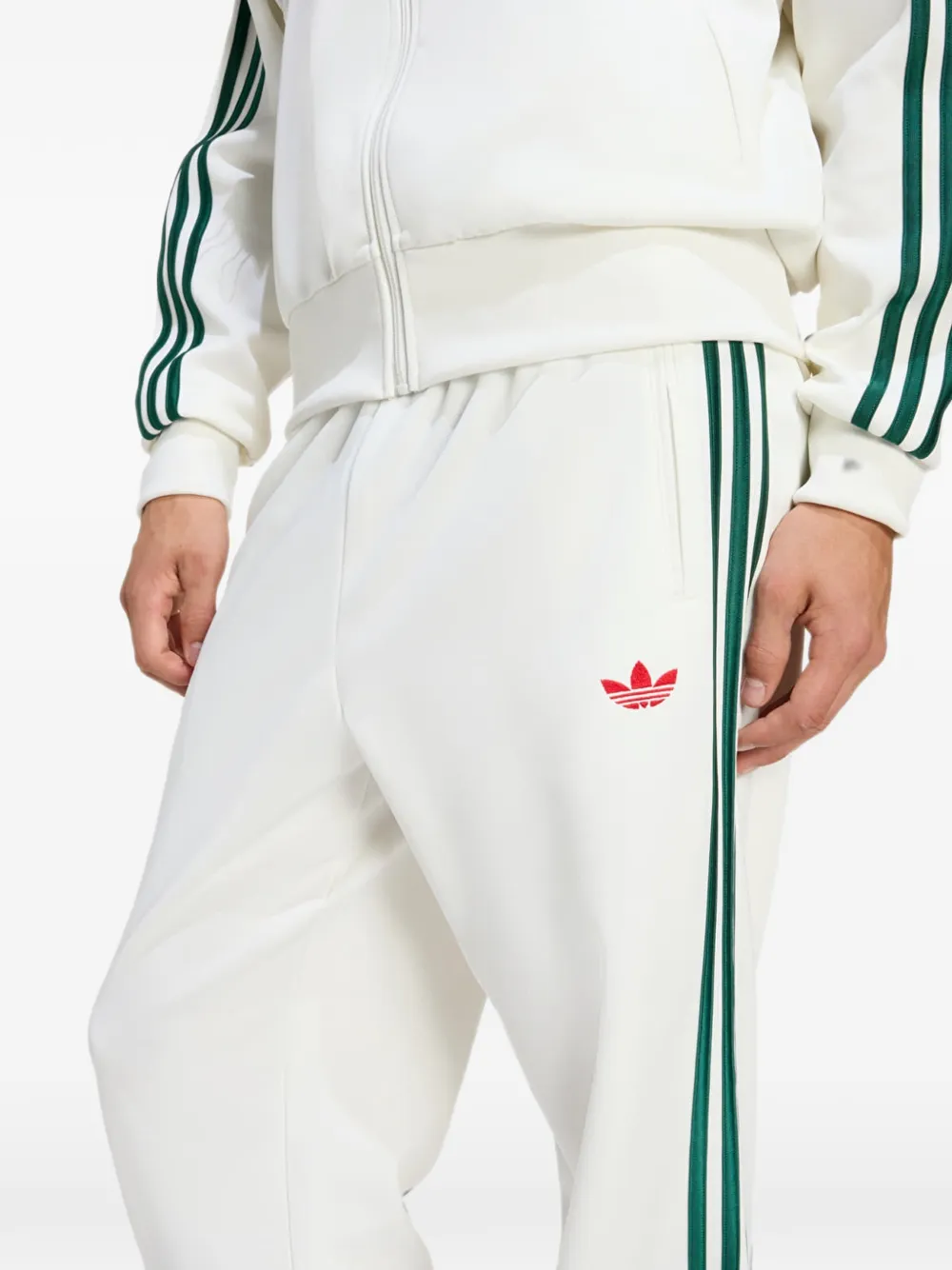 adidas Firebird side-stripe track pants Wit
