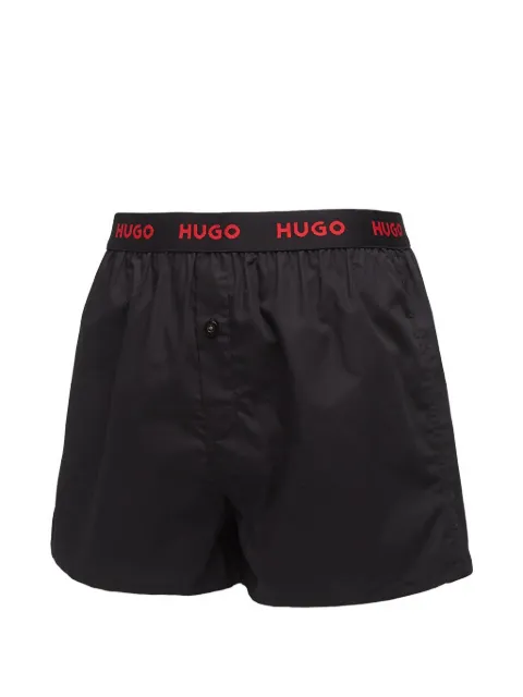HUGO logo-print woven boxer (set of three) 
