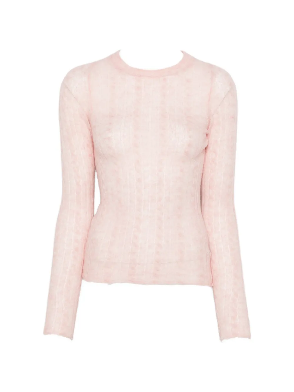 Haikure Cable-knit Sweater In Pink