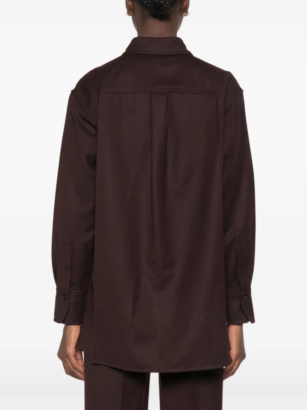 Victoria Beckham Wollen pyjamashirt Bruin