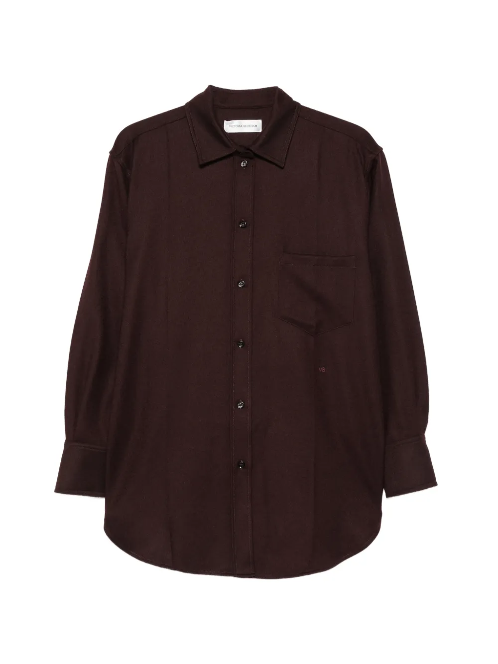 Victoria Beckham wool pyjama shirt - Marrone