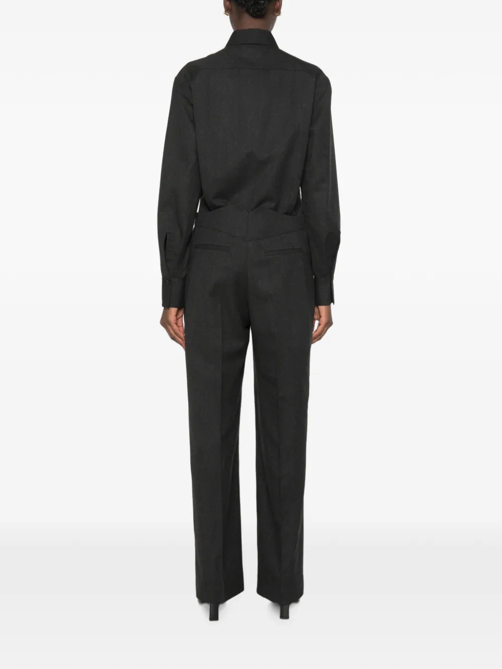 Victoria Beckham Jumpsuit met polokraag Grijs