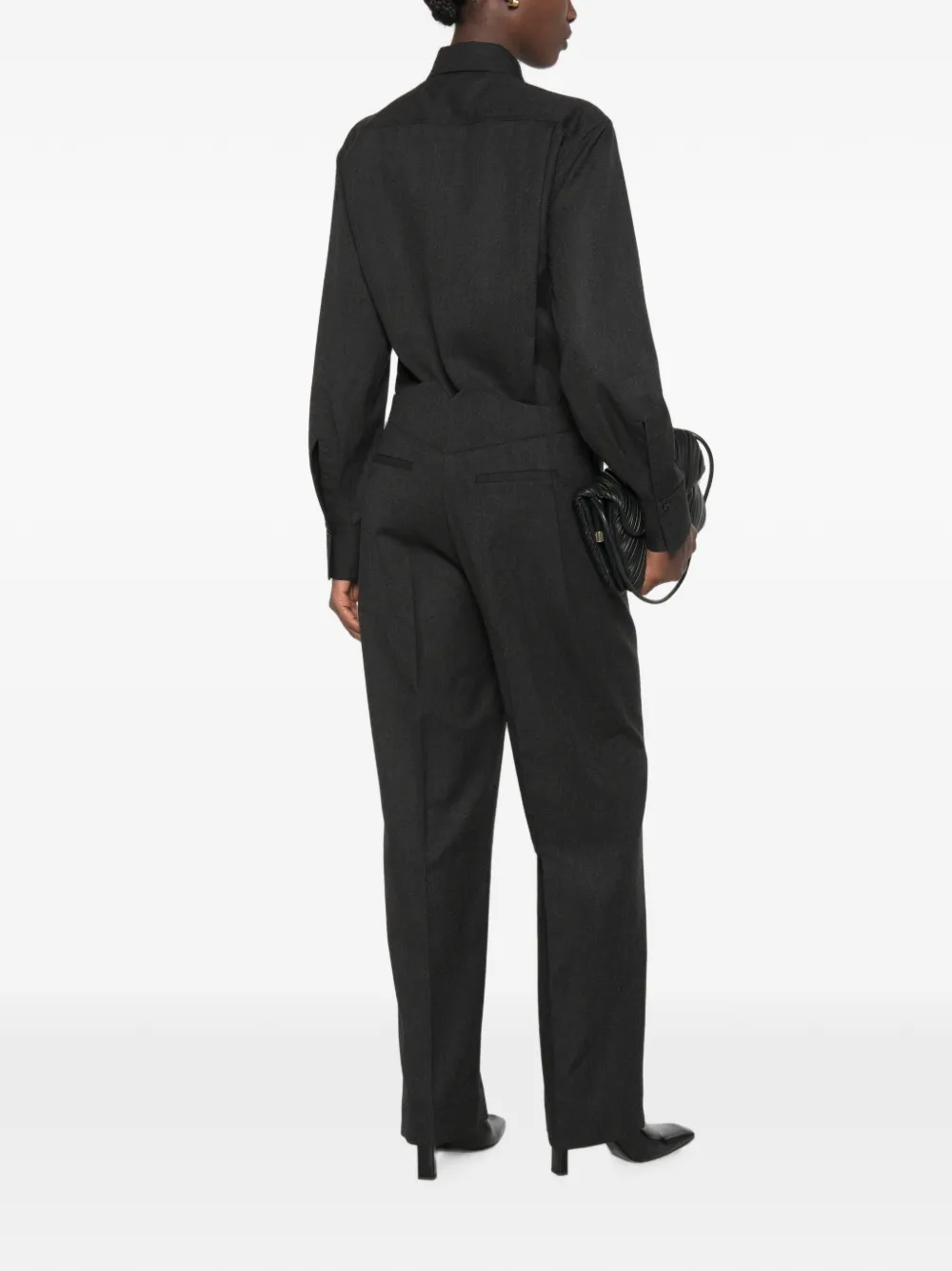 Victoria Beckham Jumpsuit met polokraag Grijs