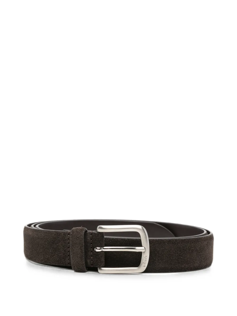 Nº21 suede-finish buckle-fastening belt - Marrone
