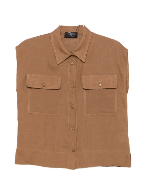 Clips flap-pockets shirt