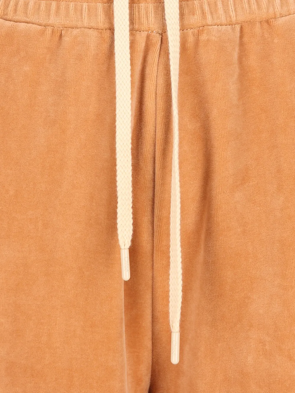 Chloé Fluwelen trainingsbroek met wijde pijpen Beige