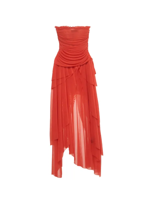 danielle guizio red dress Danielle Guizio Lyla Maxi Dress | Red
