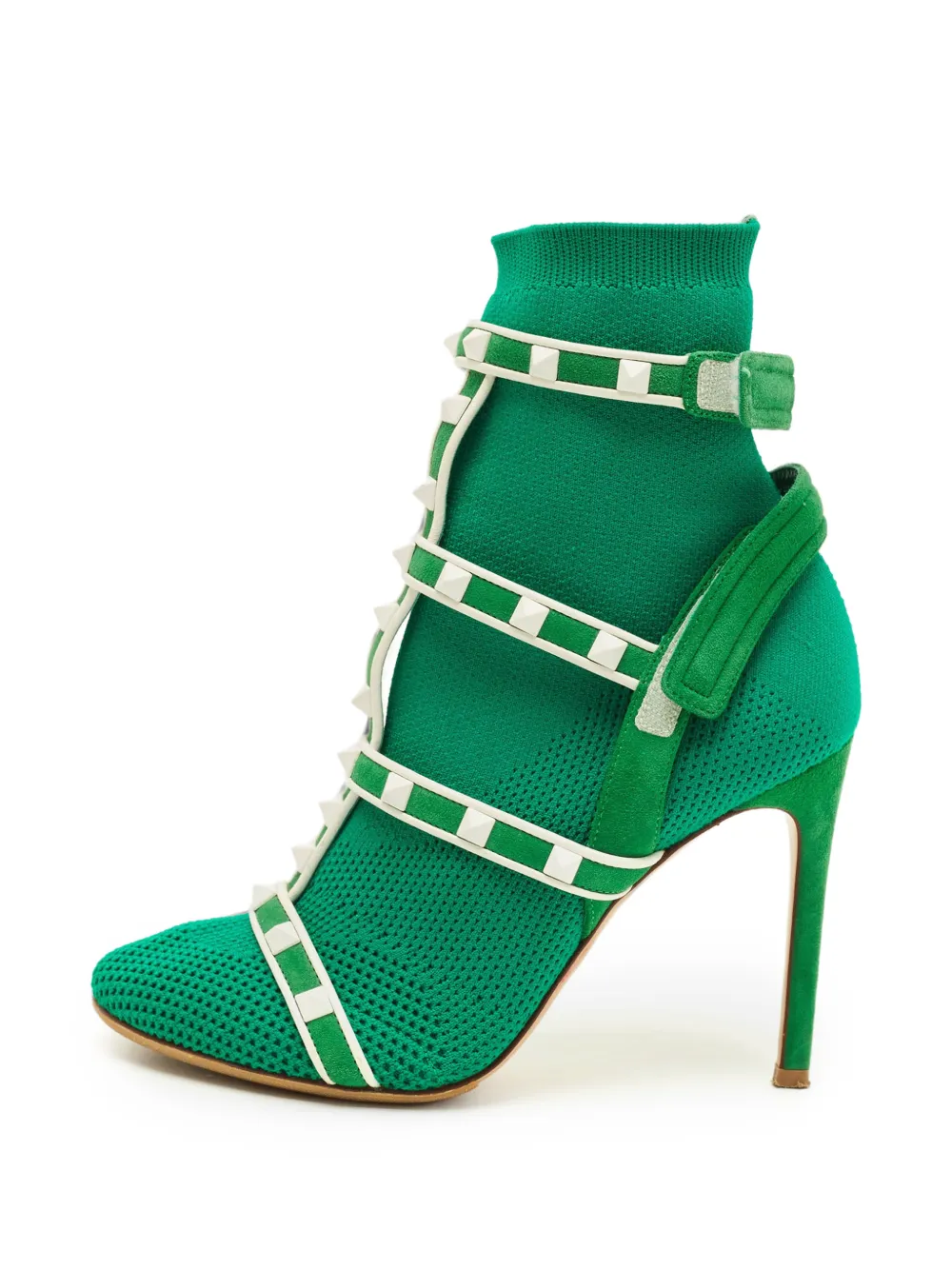 Valentino Garavani Pre-Owned Rockstud ankle boots - Verde