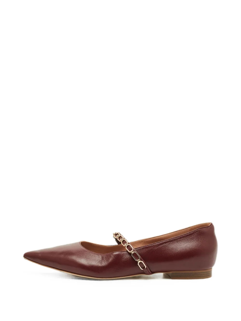 Malone Souliers Virna leather ballet flats - Rosso