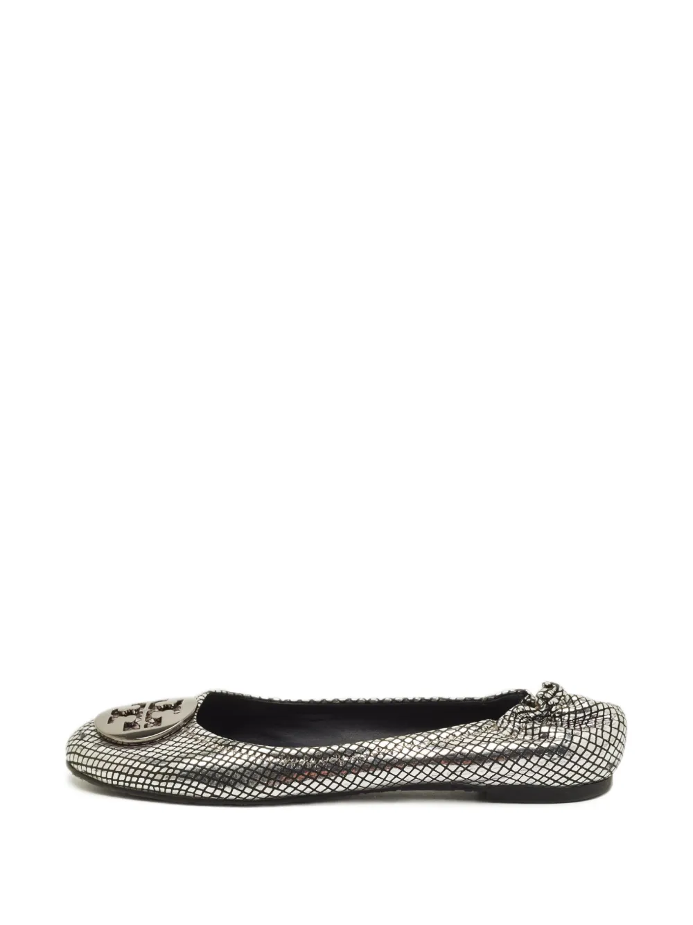 Tory Burch 2000s Reva logo-medallion ballet flats - Silber