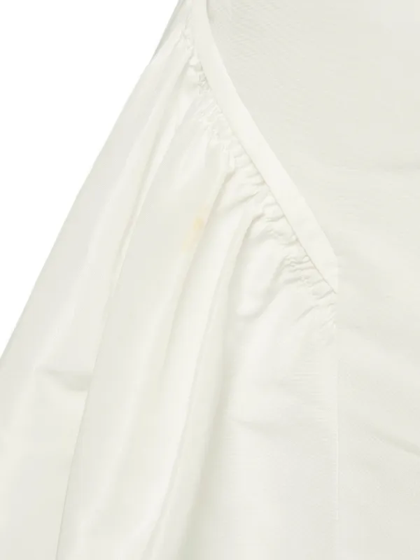self portrait white taffeta diamante trim mini dress Self Portrait White Taffeta Flared Mini Dress