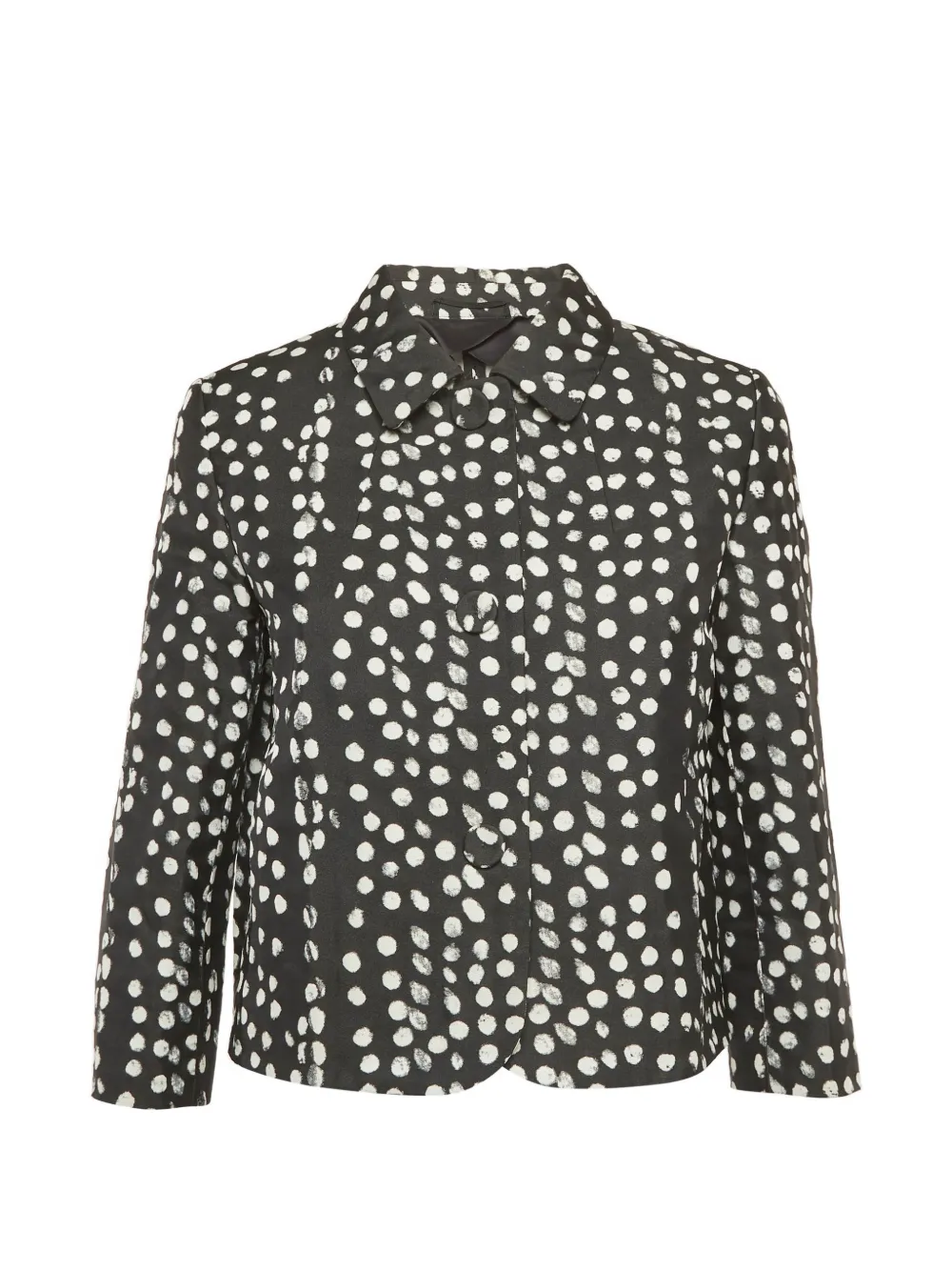 Max Mara dotted cropped blazer - Black