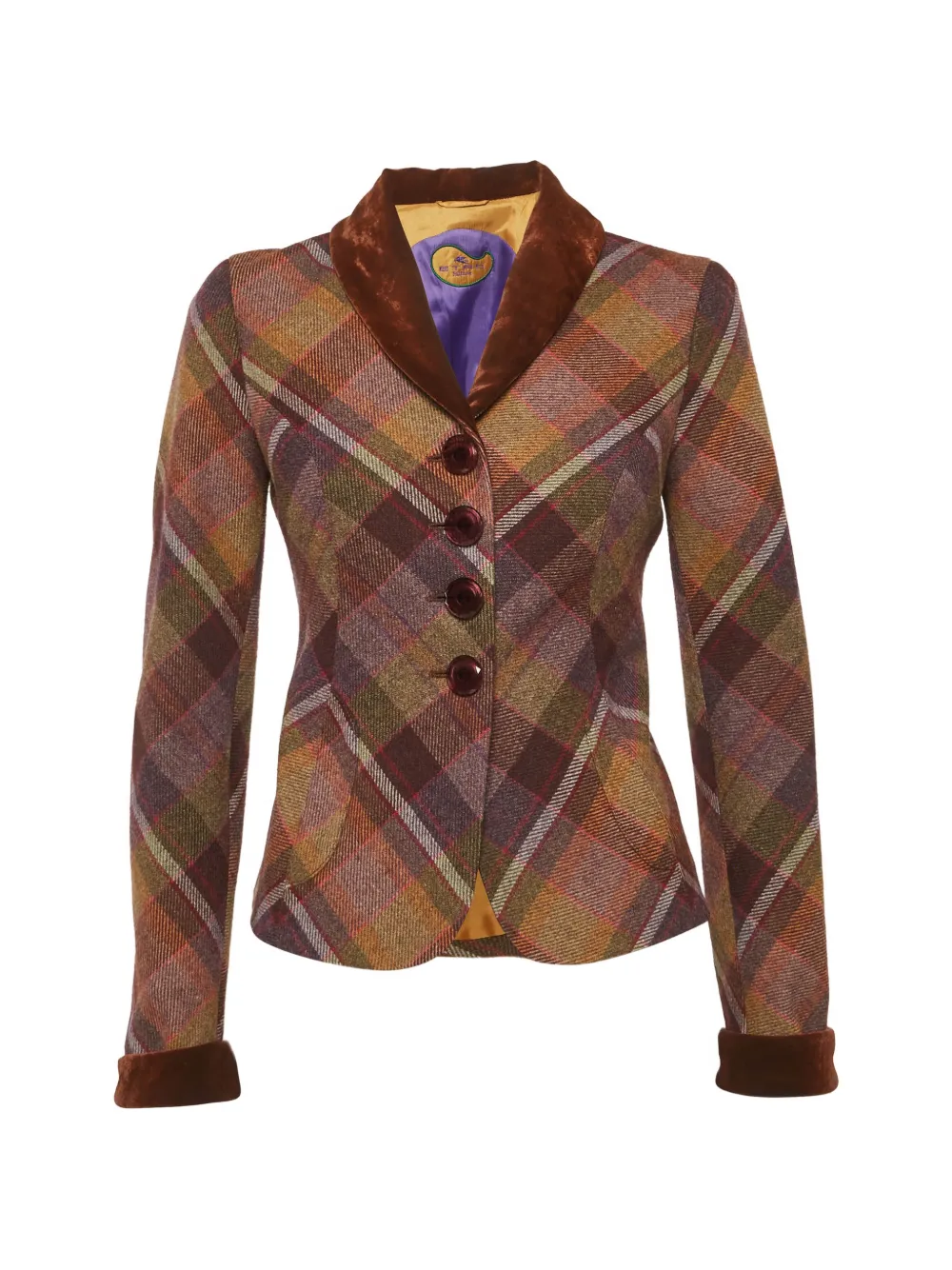 Etro Pre-Owned checked blazer - Marrone