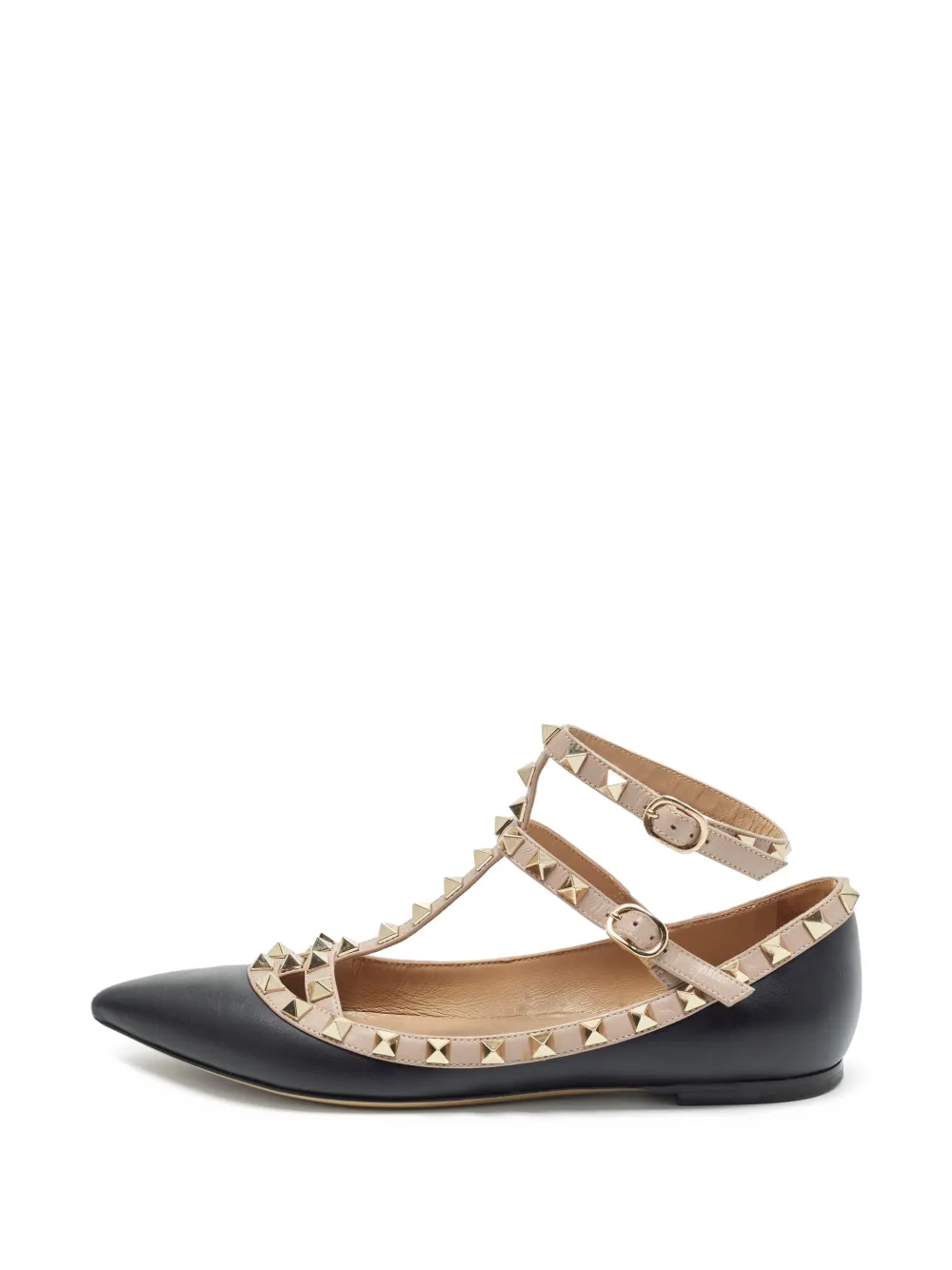 Valentino Garavani Pre-Owned rockstud ballet flats - Nero