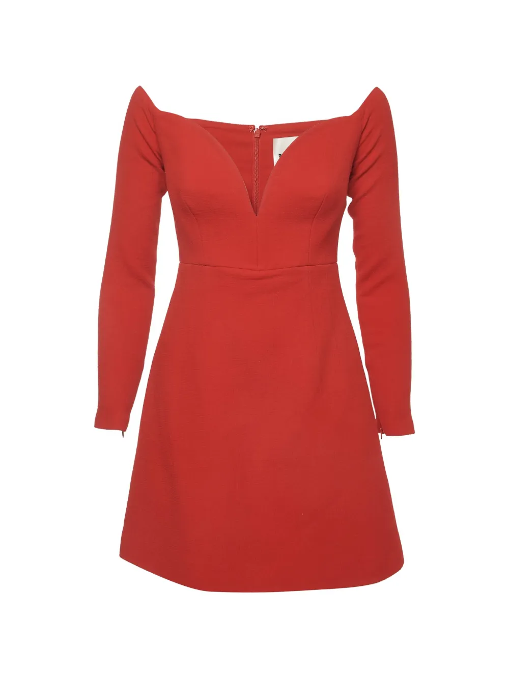 Roland Mouret 2023 bustier long-sleeve mini dress - Rosso