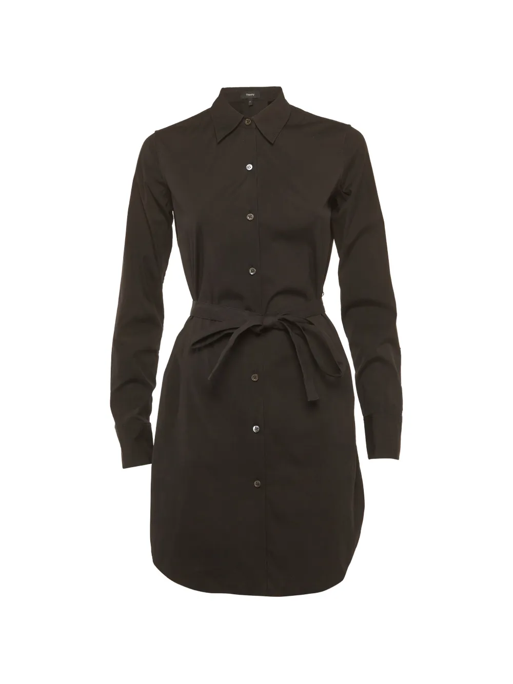 Theory belted long-sleeves mini dress - Nero