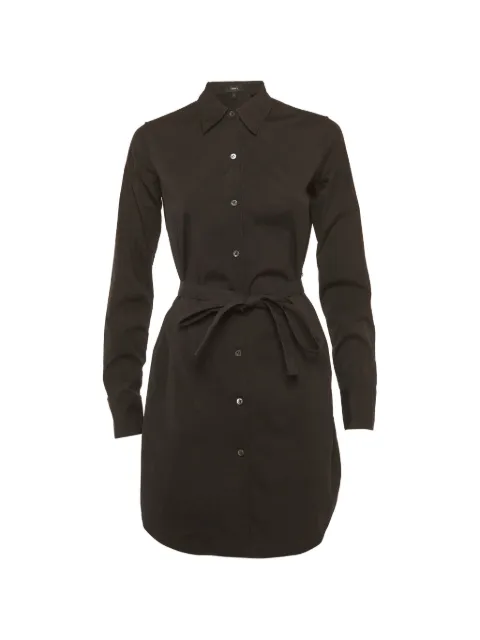 Theory belted long-sleeves mini dress