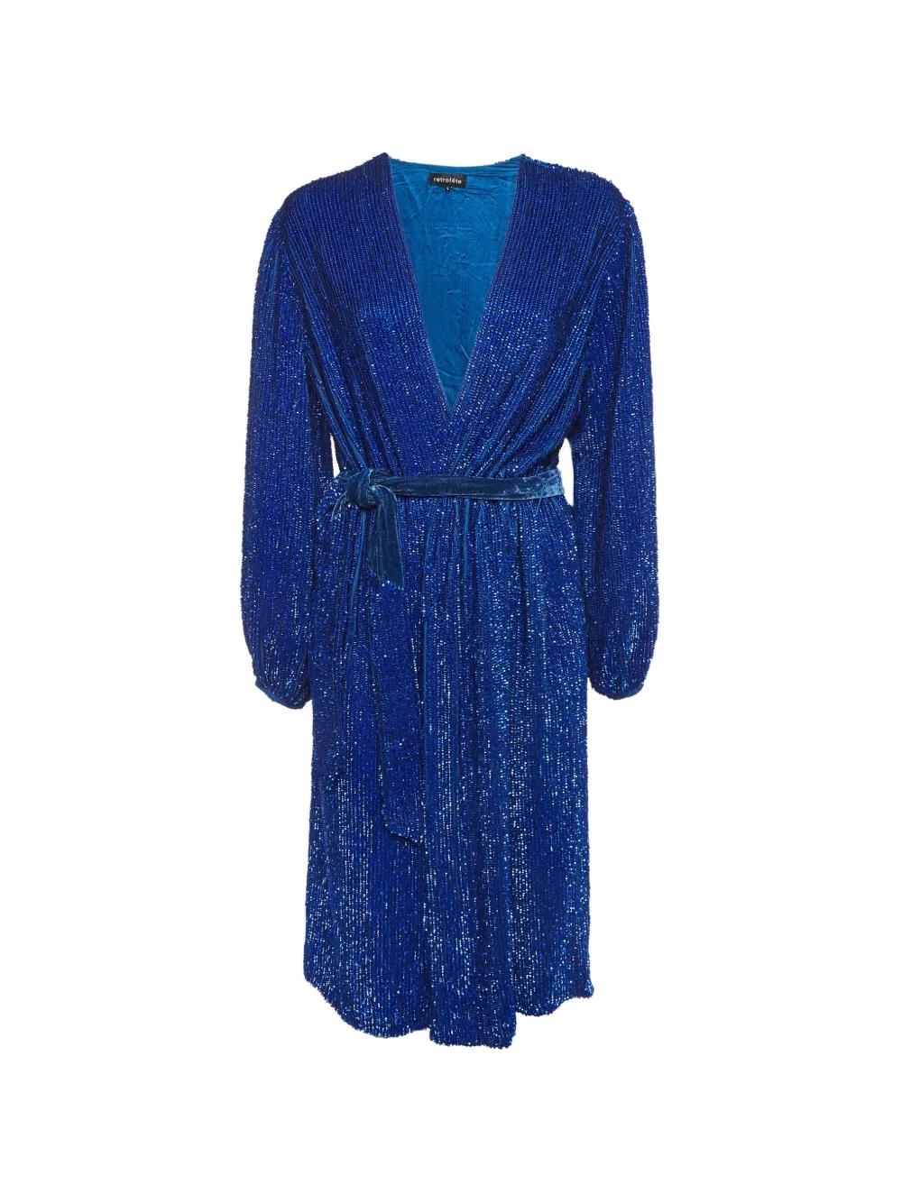 Retrofete Gabrielle sequin wrap midi dress - Blau