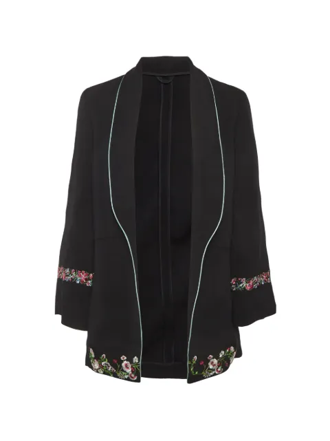 Etro Pre-Owned floral-embroidered crepe blazer