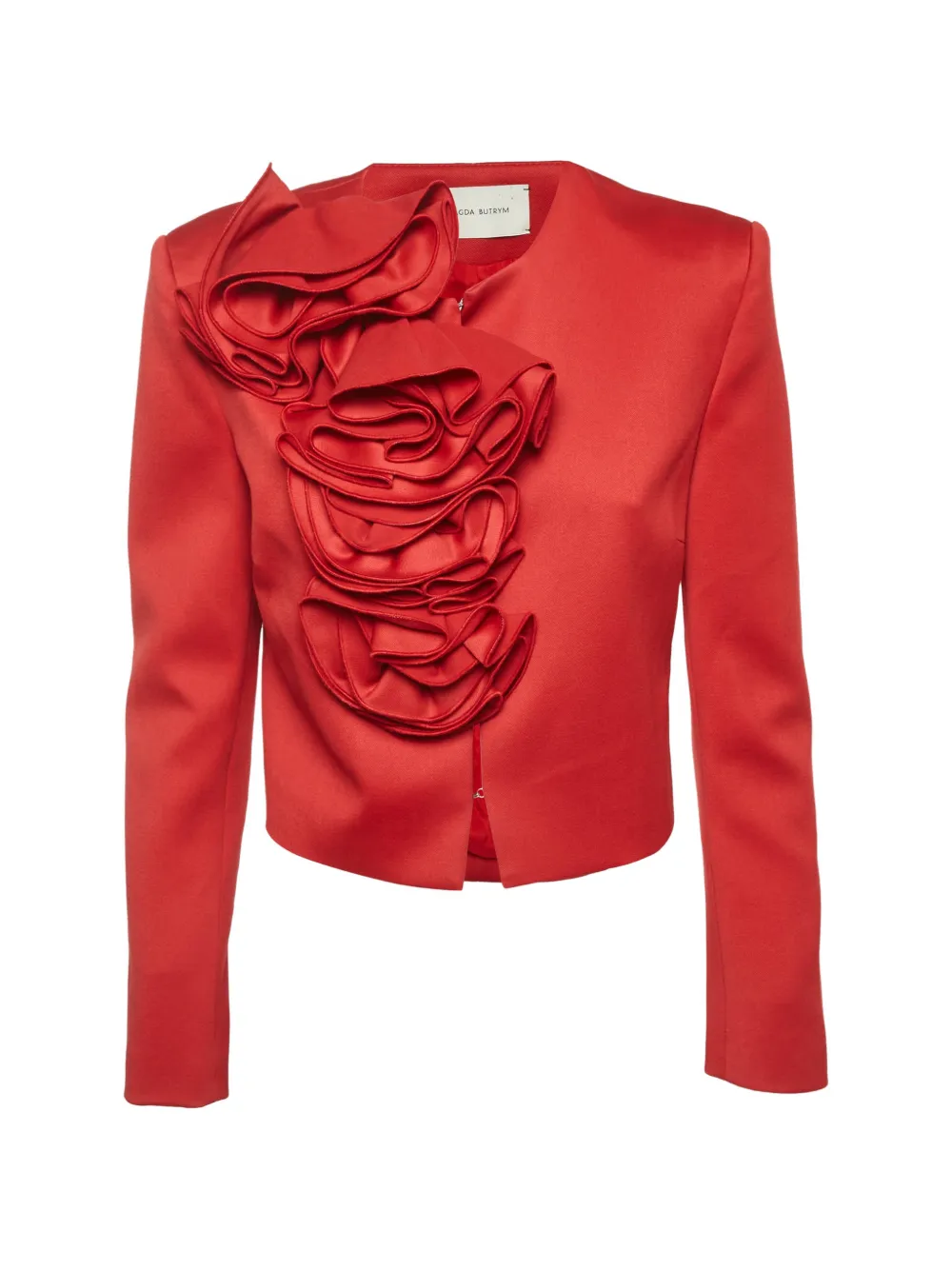 Magda Butrym floral appliqué cropped jacket - Rot