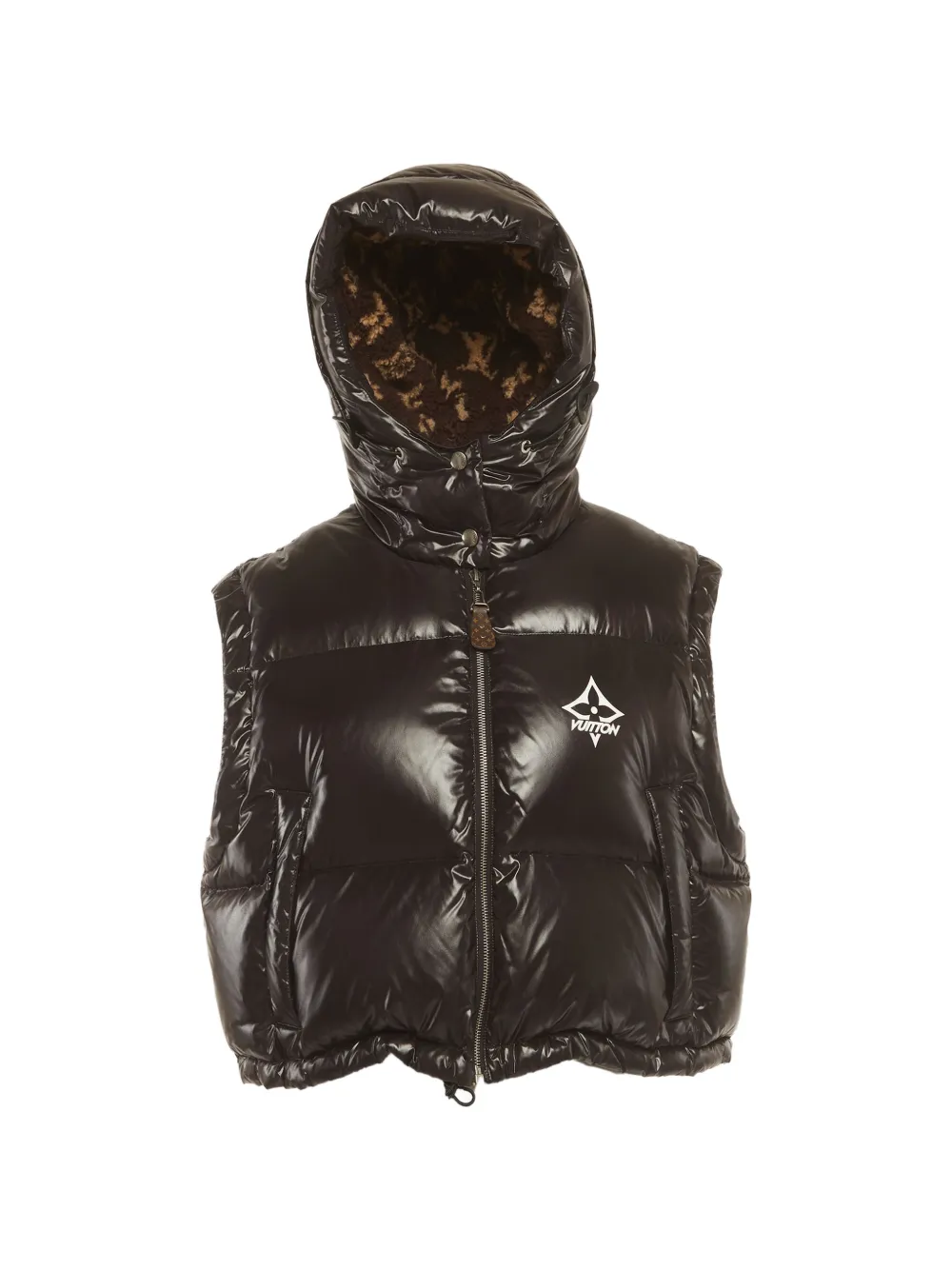 Louis Vuitton Pre-Owned padded hooded gilet - Braun