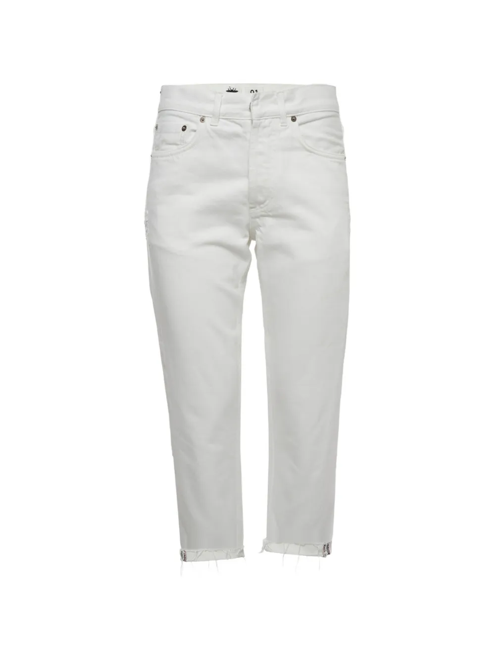Pre-owned Dior Straight-fit Cotton Jeans In White