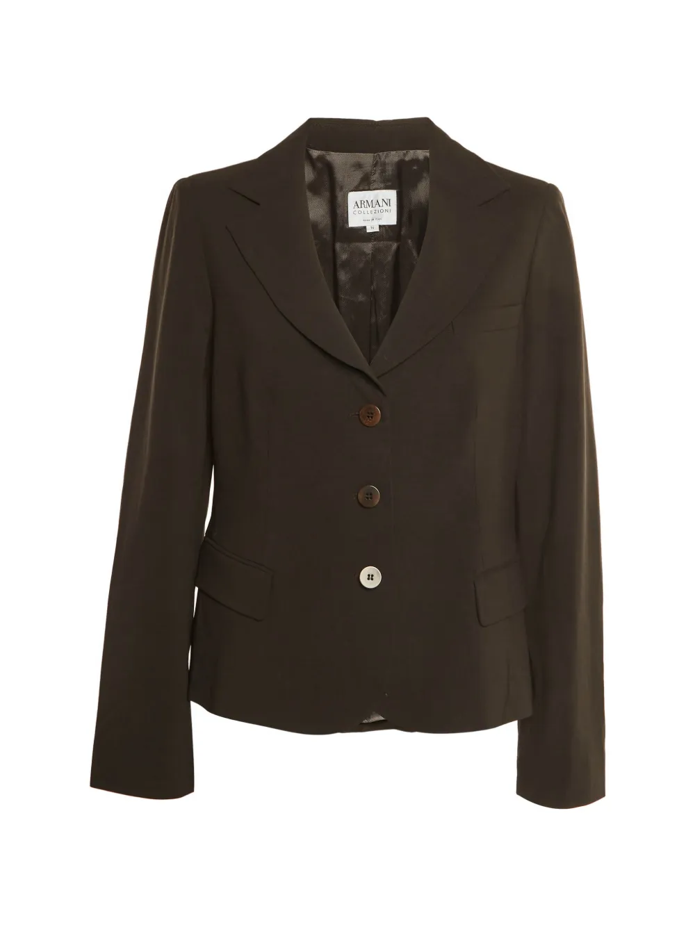 Armani Vintage single-breasted notch-lapel blazer - Braun