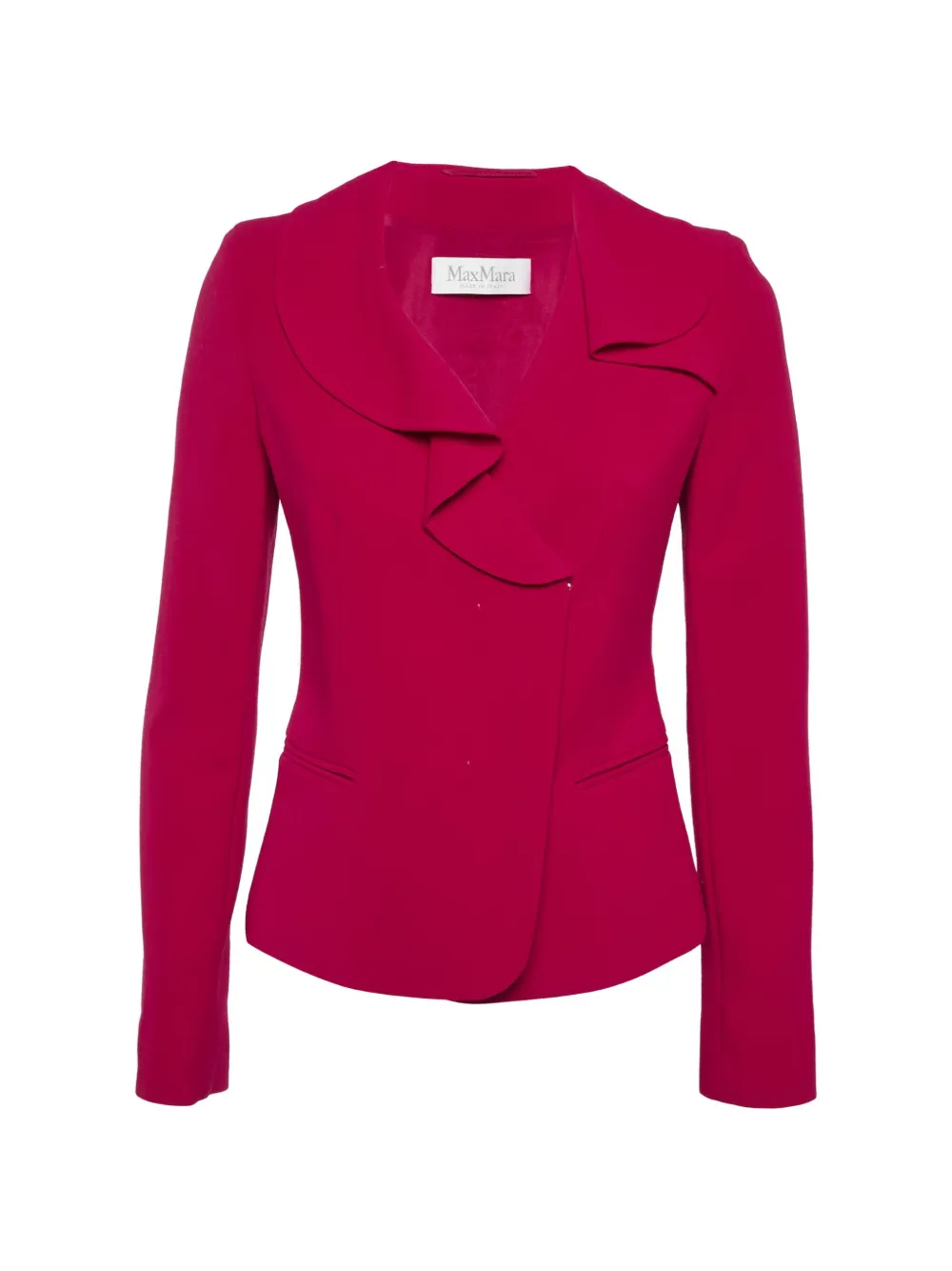 Pre-owned Max Mara Ruffled-collar Blazer In Pink