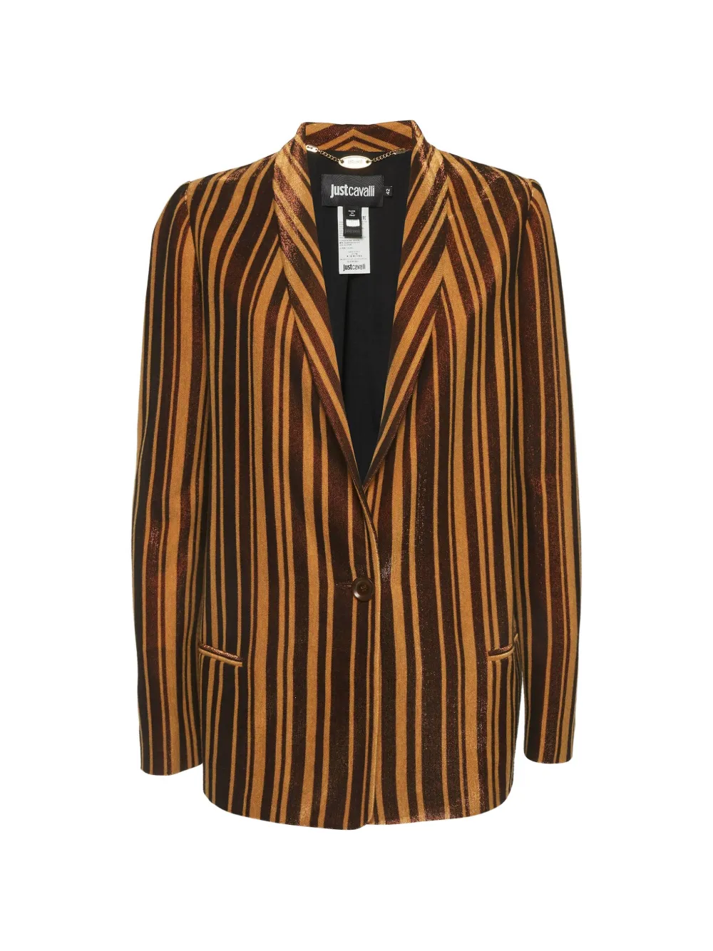 Just Cavalli Vintage striped single-breasted blazer - Marrone