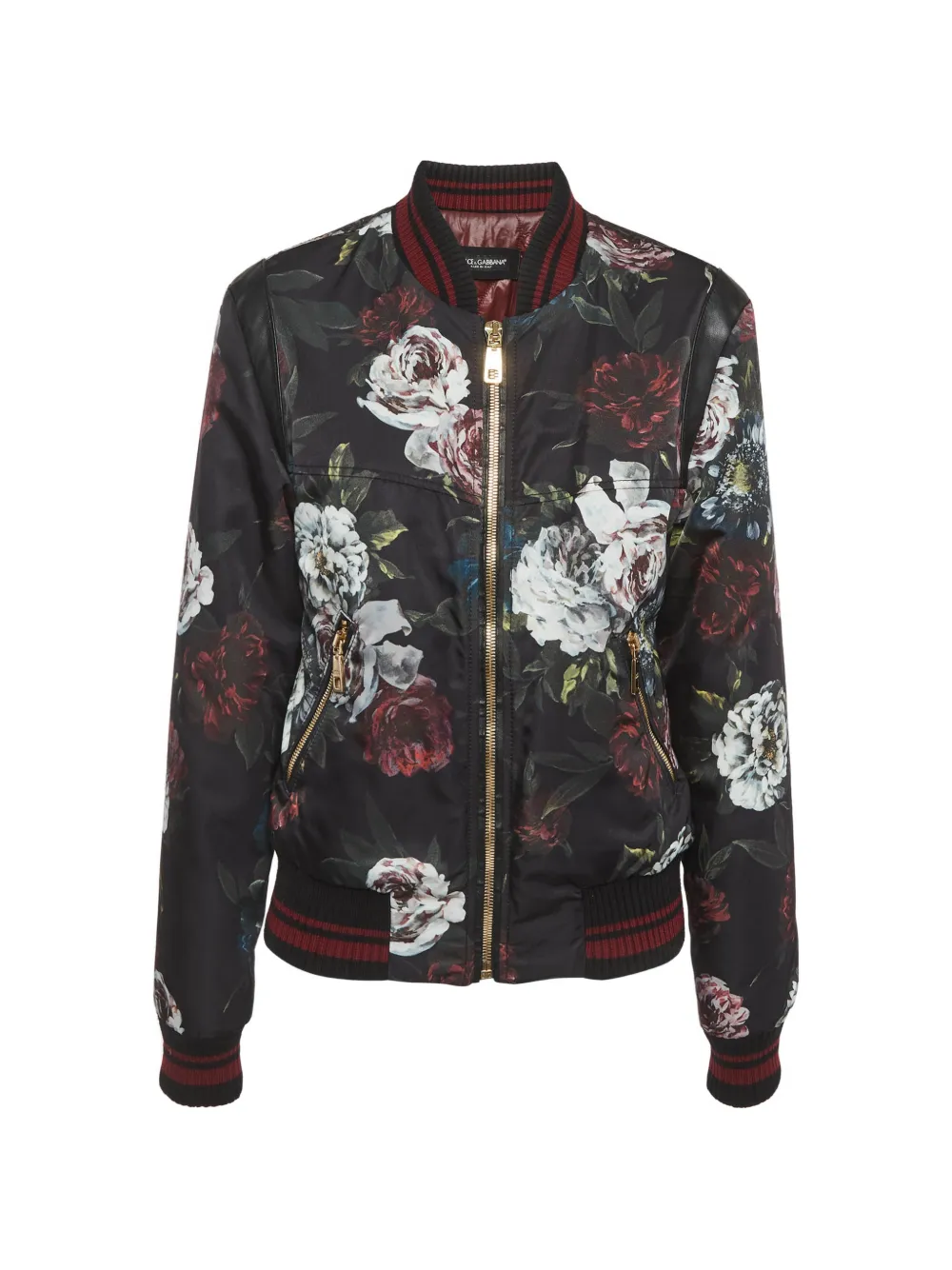 Dolce & Gabbana Pre-Owned floral-print bomber jacket - Nero
