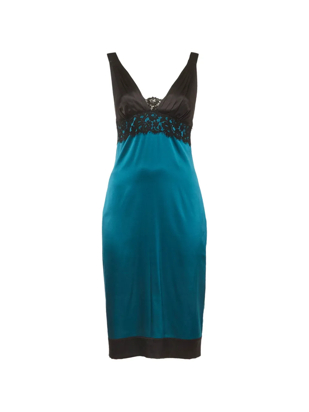 Roberto Cavalli Vintage lace-trim mini dress - Blu