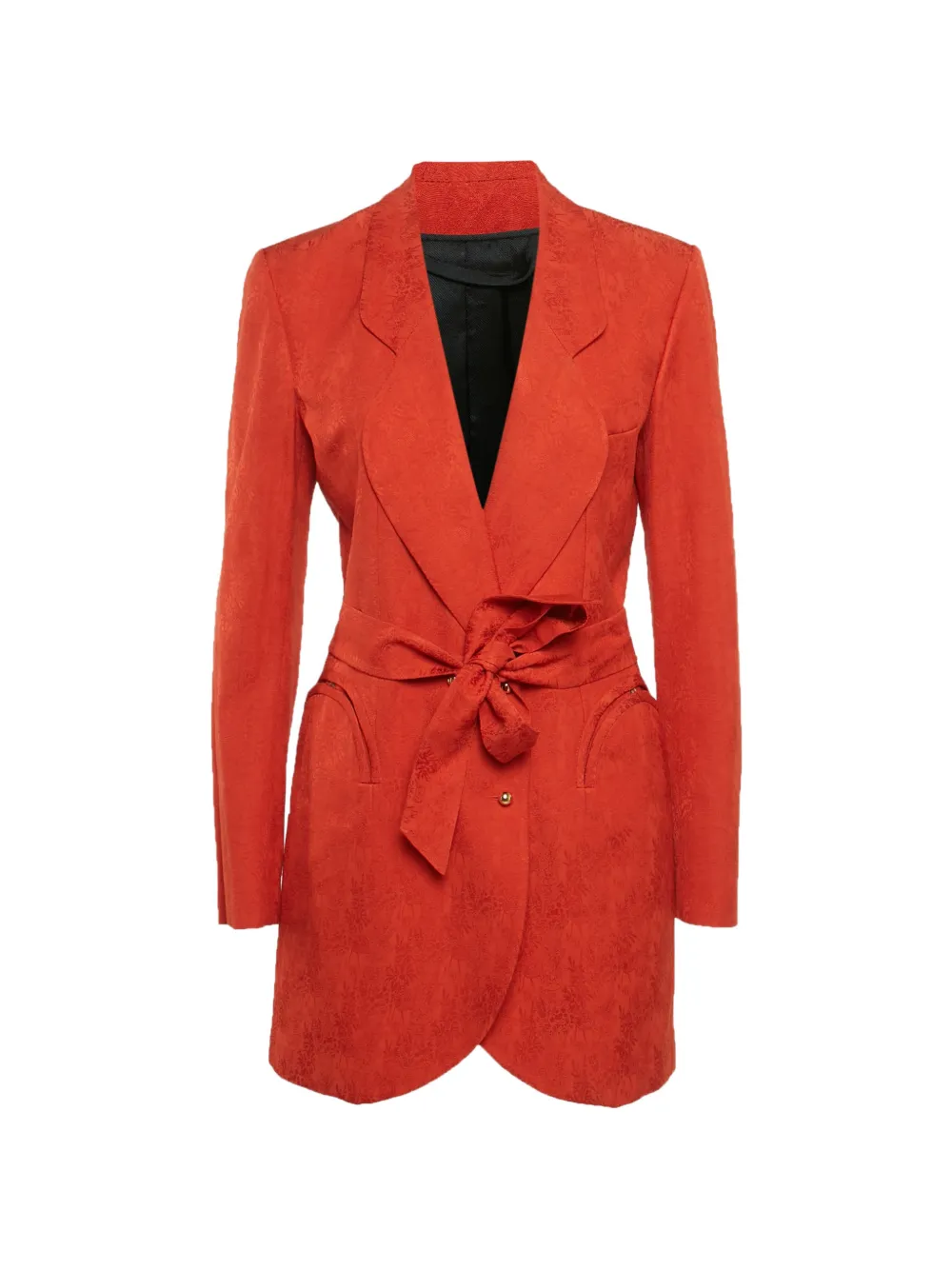 Blazé Milano belted jacquard blazer - Arancione
