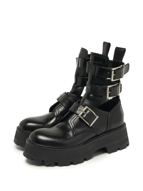 Alexander McQueen Pre-Owned 버클 디테일 부츠