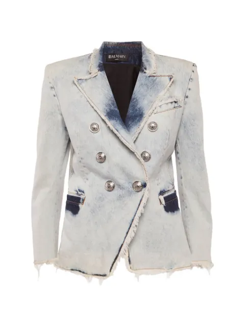 Balmain Pre-Owned double-breasted denim jacket