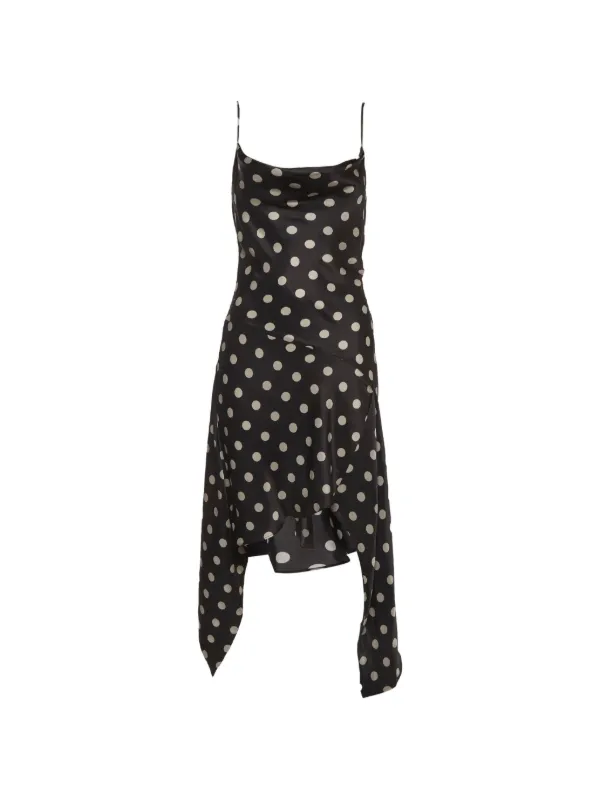 asymmetric polka dot dress Nicholas polka-dot | Black The fitted waist and 8th Grade Graduation Dresses white puffy dress short COLOR:Gold