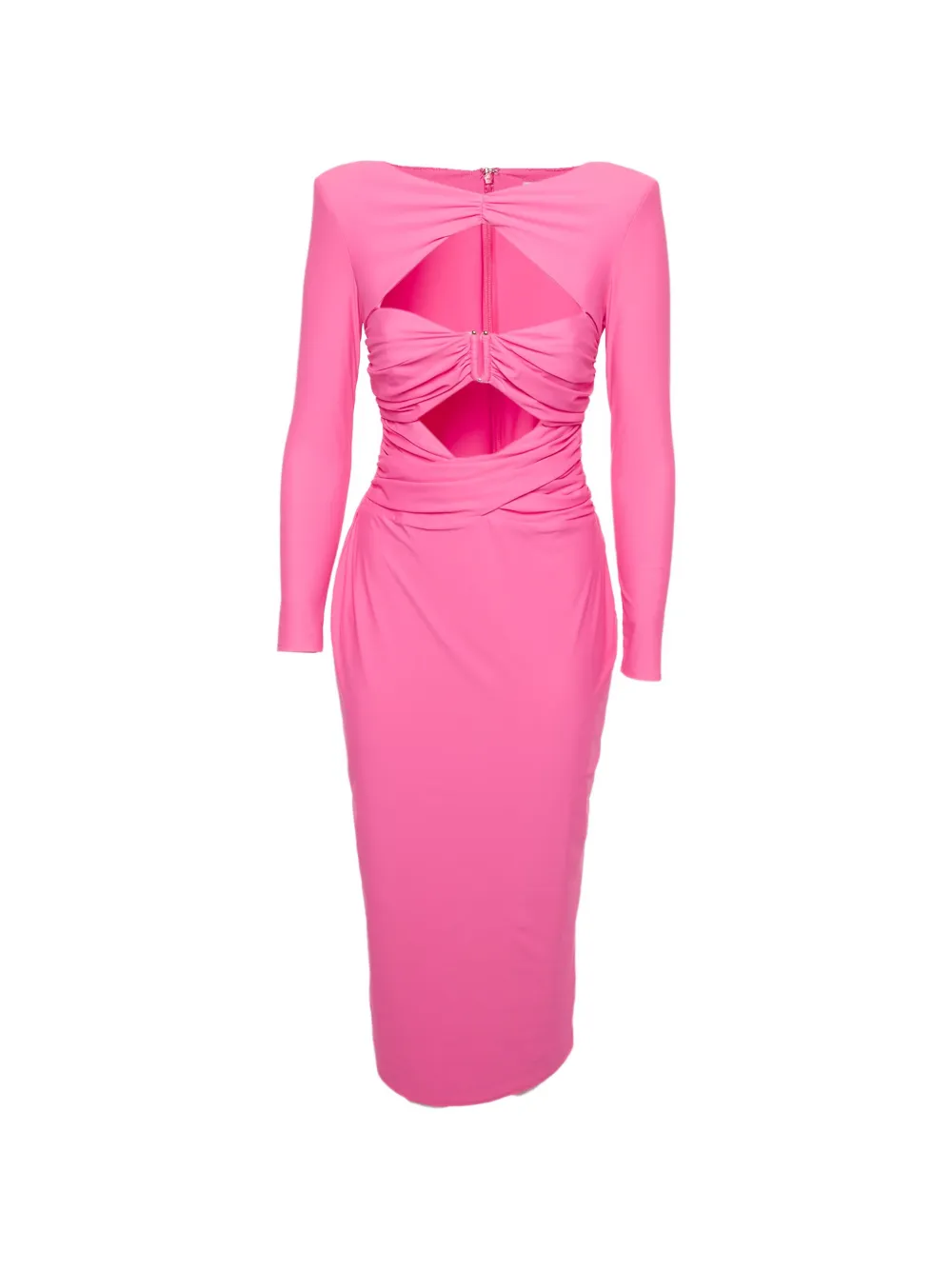 Self-Portrait cut-out ruched dress - Pink