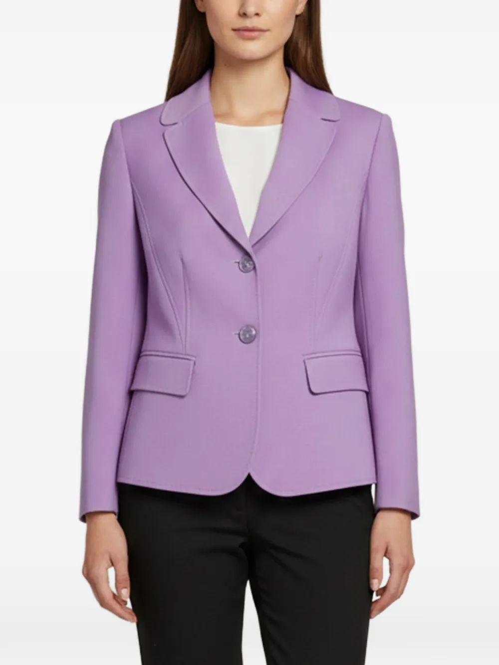 Giorgio Armani Pre-Owned notched-lapel single-breasted blazer - Viola