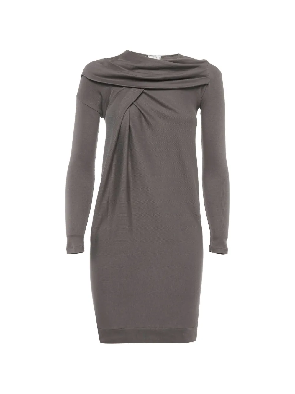 Brunello Cucinelli pleated knit dress - Grigio