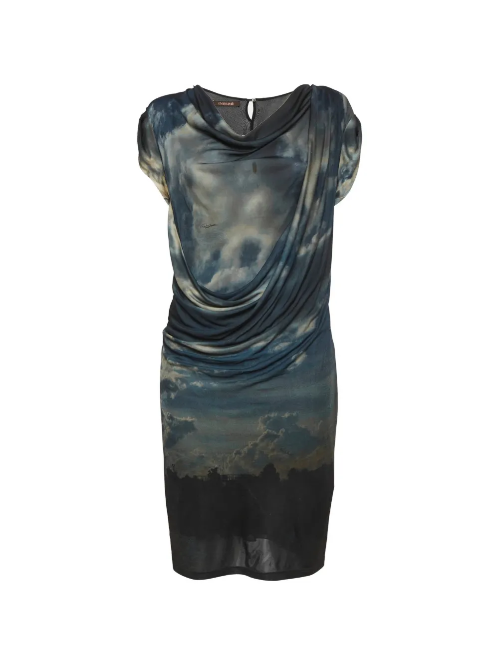 Roberto Cavalli Vintage printed jersey dress - Blau