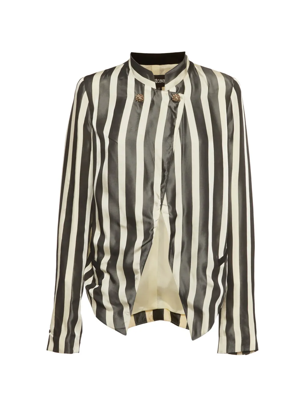 Just Cavalli Vintage striped open-front blazer - Nero