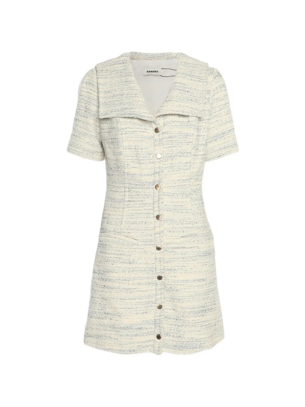 SANDRO tweed mini dress - Toni neutri