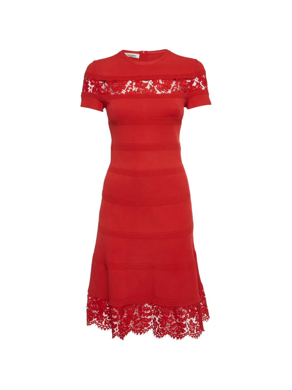 Valentino Garavani Pre-Owned lace-trim mini dress - Rosso