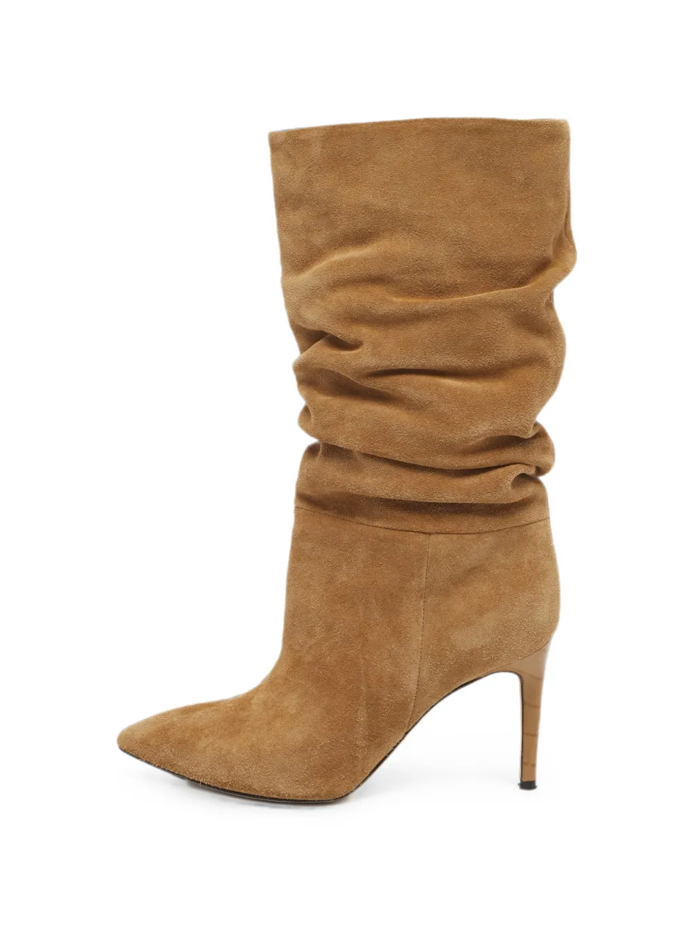 Paris Texas slouchy mid-calf boots - Nude