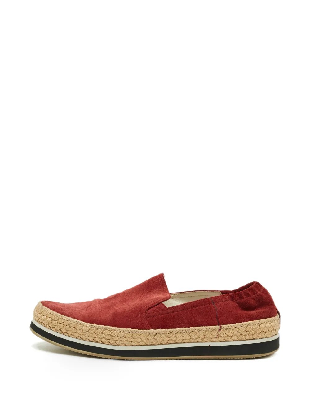 Prada Pre-Owned Linea Rossa suede espadrilles - Rosso