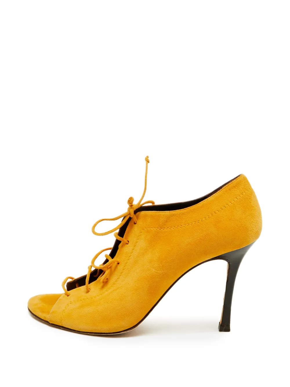 Carolina Herrera Vintage suede lace-up boots - Gelb