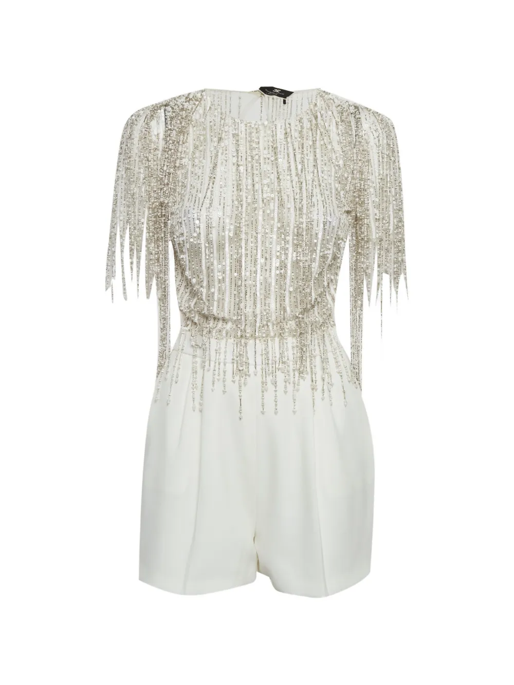 Elisabetta Franchi tulle playsuit - Bianco