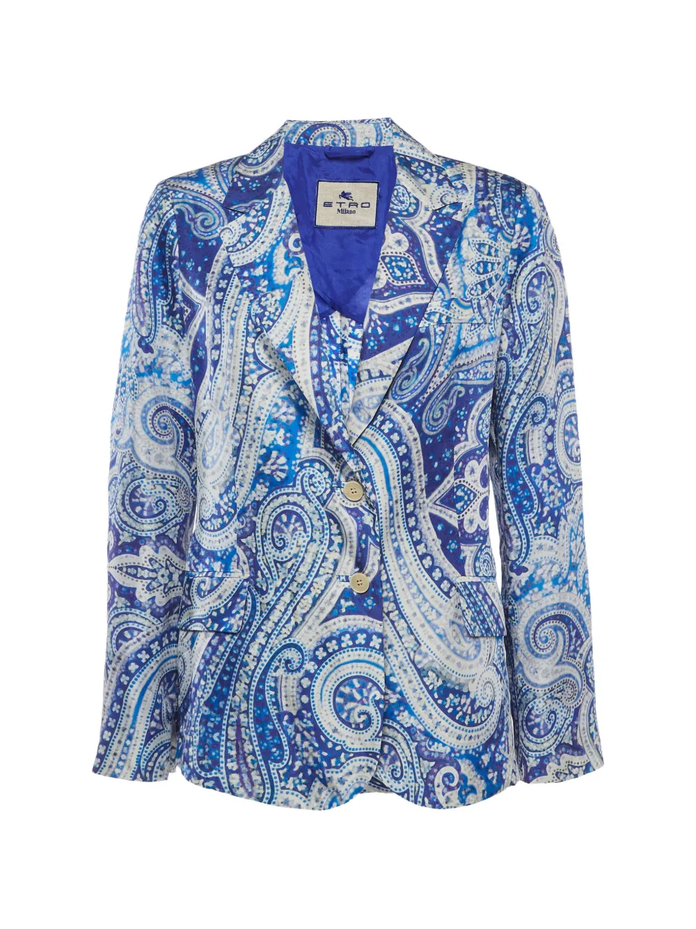 Etro Pre-Owned paisley-print blazer - Blu